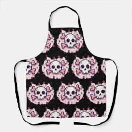 Pastel Pink Skull and Crossbones Schort