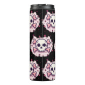 Pastel Pink Skull and Crossbones Thermosbeker (Achterkant)