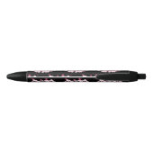 Pastel Pink Skull and Crossbones Zwarte Inkt Pen (Achterkant)