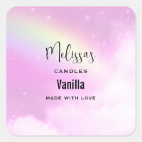 Pastel Pink Sky met een Regenboog Kaars Business