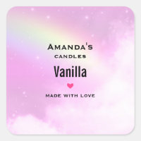 Pastel Pink Sky met een Regenboog Kaars Business