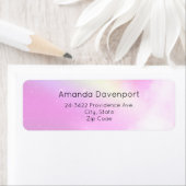 Pastel Pink Sky met gele regenboog Etiket (Insitu)