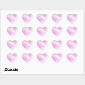 Pastel Pink Sky met gele regenboog Hart Sticker (Vel)