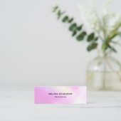 Pastel Pink Sky met gele regenboog Mini Visitekaartje (Staand voorkant)