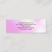 Pastel Pink Sky met gele regenboog Mini Visitekaartje (Achterkant)