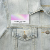 Pastel Pink Sky met gele regenboog Naamplaatje (In situ)