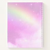 Pastel Pink Sky met gele regenboog Notitieboek (Achterkant)