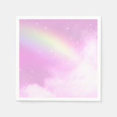 Pastel Pink Sky met gele regenboog Servet (Voorkant)