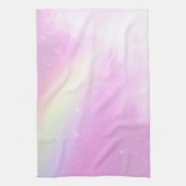 Pastel Pink Sky met gele regenboog Theedoek (Verticaal)