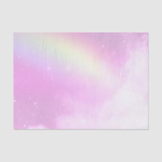 Pastel Pink Sky met gele regenboog Tissuepapier (Voorkant)