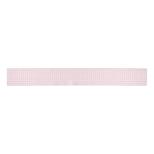 Pastel Pink Small Gingham Grosgrain Lint (Voorkant)