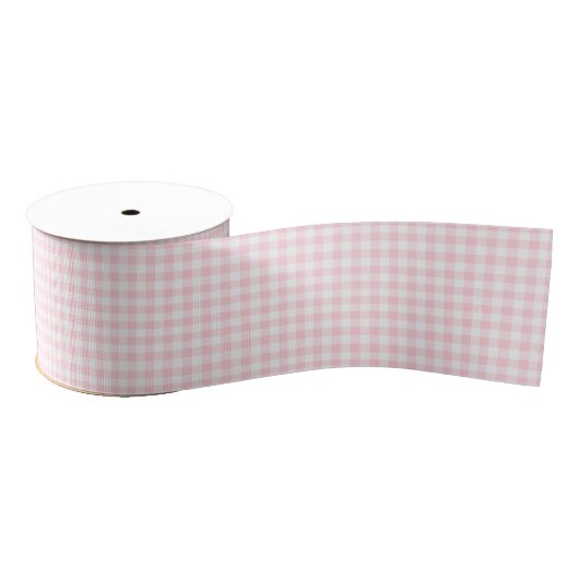 Pastel Pink Small Gingham Grosgrain Lint (Spoel)