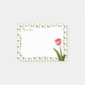 Pastel Pink Spring Tulip Floral Foto Post-it® Notes (Voorkant)