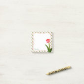 Pastel Pink Spring Tulip Floral Foto Post-it® Notes (Op bureau)