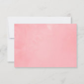 Pastel Pink Spring Waterverf Peonies Wedding RSVP Kaartje (Achterkant)
