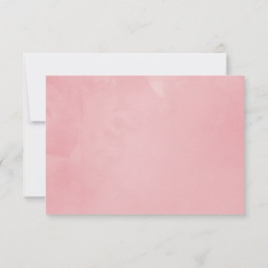 Pastel Pink Spring Waterverf Peonies Wedding RSVP Kaartje (Achterkant)