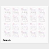 Pastel Pink Sprinkle Allergy Alert Vierkante Sticker (Vel)
