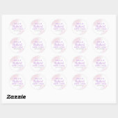 Pastel Pink Sprinkle Baked with Love Ronde Sticker (Vel)