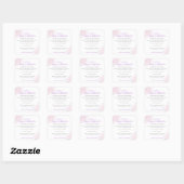 Pastel Pink Sprinkle Bakery Ingredient Product Vierkante Sticker (Vel)