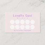 Pastel Pink Sprinkle Bakery Loyalty Rewards Visitekaartje (Achterkant)