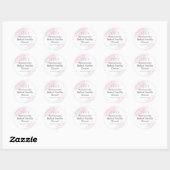 Pastel Pink Sprinkle Bakery Product Name Ronde Sticker (Vel)