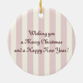 Pastel Pink Stripe Cute Baby Koala Girl Kerstmis Keramisch Ornament (Achterkant)