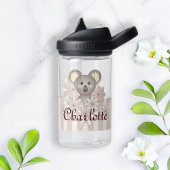 Pastel Pink Stripe Cute Baby Koala Kinder Waterfles