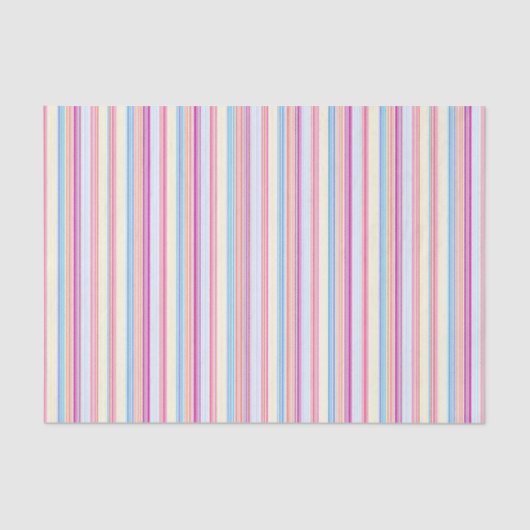 Pastel Pink Stripes Tissuepapier (Voorkant)