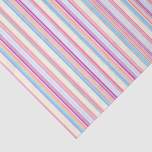 Pastel Pink Stripes Tissuepapier (Detail)