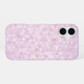 Pastel Pink Triangle Pattern iPhone 16 Hoesje (Achterkant horizontaal)
