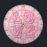 Pastel Pink Vintage LOVE Pretty Design Dartbord<br><div class="desc">Pastel Pink Vintage LOVE Pretty Design Dartboard. Perfect for an engagement party or wedding celebration! Also makes a beautiful housewarming keepsake!</div>