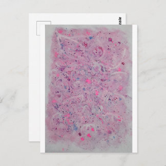Pastel Pink Watercolor Abstract Briefkaart