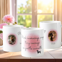 Pastel Pink Watercolor Dachshund - Custom Photo Koffiemok