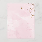 Pastel Pink Waterverf Wedding Enclosure Kaart (Achterkant)