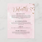 Pastel Pink Waterverf Wedding Enclosure Kaart (Voorkant)