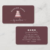 Pastel Pink Wedding Cake Decoralist minimalistisch Visitekaartje (Voorkant / Achterkant)