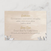 Pastel Pink Wedding Enclosure Card Informatiekaartje (Achterkant)