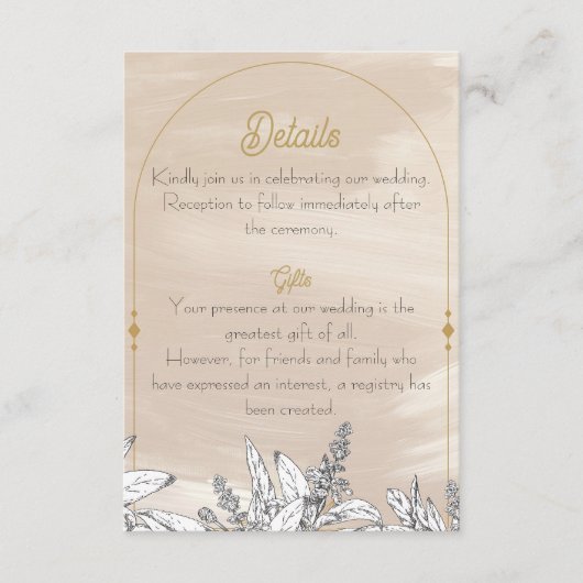 Pastel Pink Wedding Enclosure Card Informatiekaartje (Voorkant)