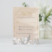 Pastel Pink Wedding Invitation RSVP Kaartje (Staand voorkant)