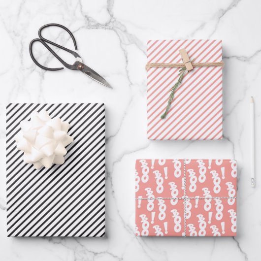 PASTEL PINK WHITE EN BLUE HALLOEEN INPAKPAPIER VEL (Voorkant)