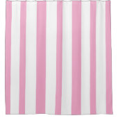 Pastel Pink White Summer Stripes Douchegordijn (Voorkant)