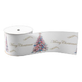 Pastel Pink Xmas Trees Christmas Grosgrain Lint (Spoel)