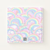 Pastel Pink Yellow Aqua Rainbows Stars Journal Notitieboek (Achterkant)