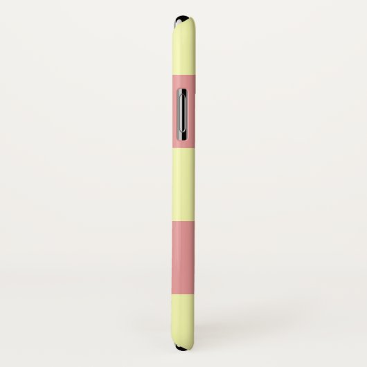Pastel Pink Yellow Stripe Persoonlijke benaming Case-Mate iPhone Case (Achterkant / rechts)