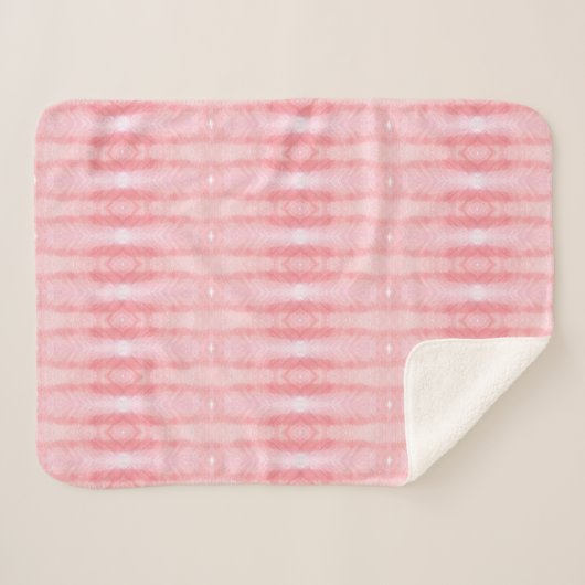 Pastel Pinks op wit Sherpa Deken (Voorkant (horizontaal))