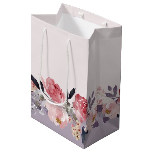 Pastel Pioen Medium Cadeauzakje (Voorkant Gekanteld)