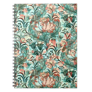 Pastel Pioen Tulpen Crocus William Morris Patroon Notitieboek