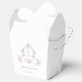 Pastel pioenen Lijst bruiloft monogrammen uit te n Bedankdoosjes (Geopend)