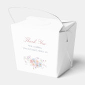 Pastel pioenen Lijst bruiloft monogrammen uit te n Bedankdoosjes (Achterkant)