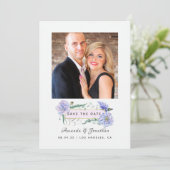 Pastel Pioenrozen Bloem Bruiloft Save the Date (Staand voorkant)